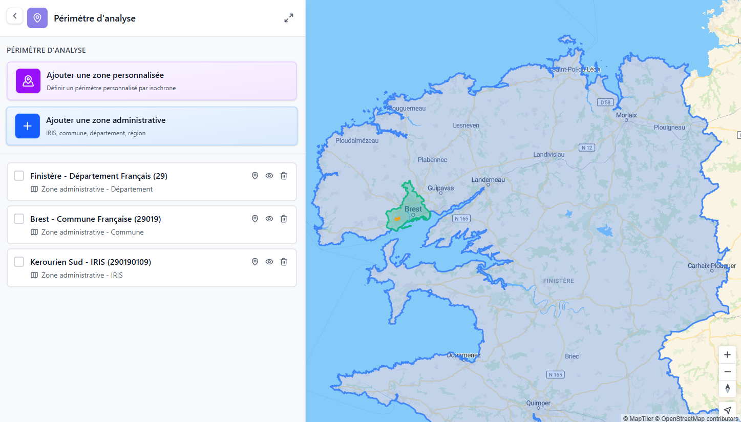 Zone administrative screenshot
