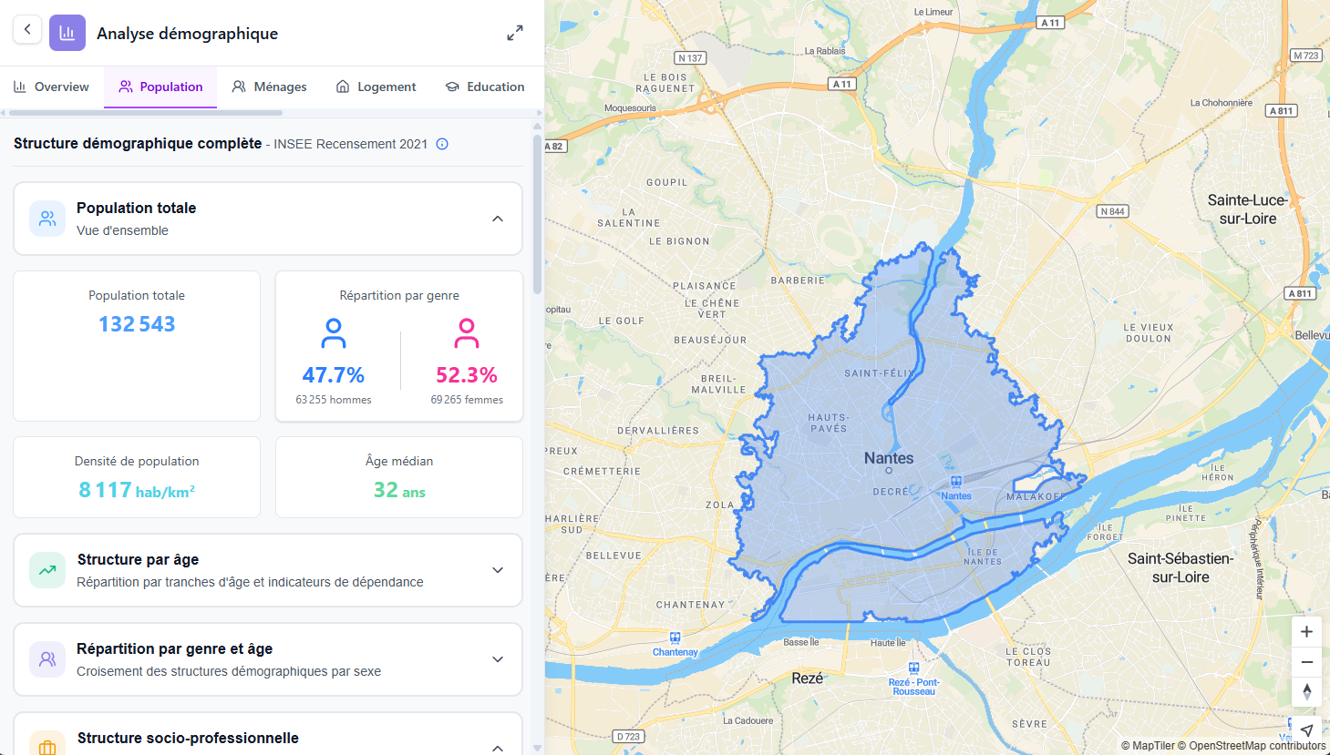 Démographie screenshot